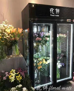 Présentoir à fleurs vertical à 3 portes, ventilateurs pour vitrine/réfrigérateur pour fleurs
