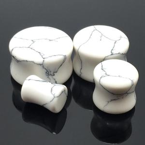 Großhandel Günstige White Stone Sattel Fleisch Tunnel Ohr messer Ohr stöpsel - Product Image 1
