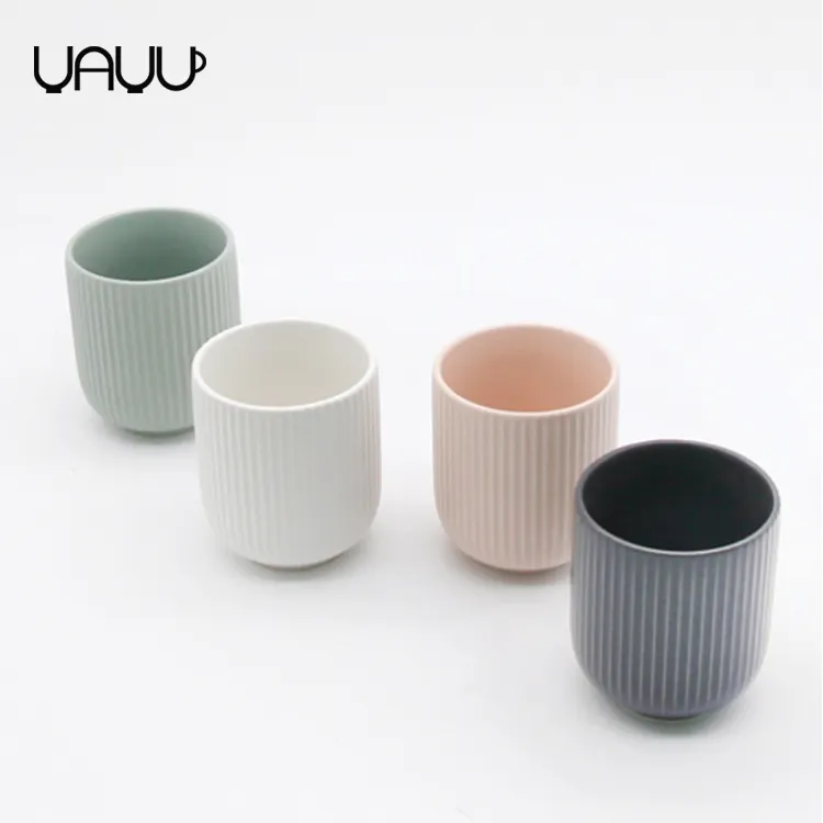 Высококачественные наборы фарфоровых чайных чашек в полоску для использования в отеле/керамическая чашка для воды