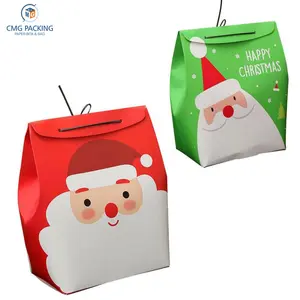 Kerst Papier Dozen Kerstman Candy Dozen Xmas Party Favor Wrap Tassen Kids Geschenken Verpakking Gevallen Papieren Gift Bag