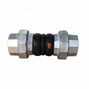 Pipa Industri DN65 Gabungan Ekspansi Karet Uap Bola Ganda Ujung Bersekrup Fleksibel - Product Image 1