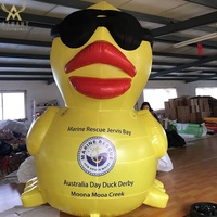 Canard gonflable géant pour la décoration, nouvel an, événement, avec lunettes de soleil, résistant au feu, 2m/5m/10m, 2020
