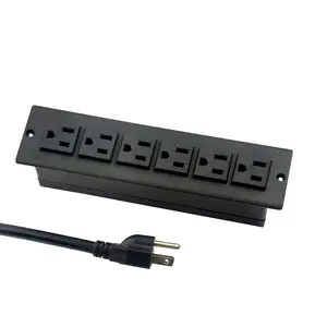 China Manufactured Flush Mount Furniture Power Outlets 6 American Style Receptacles