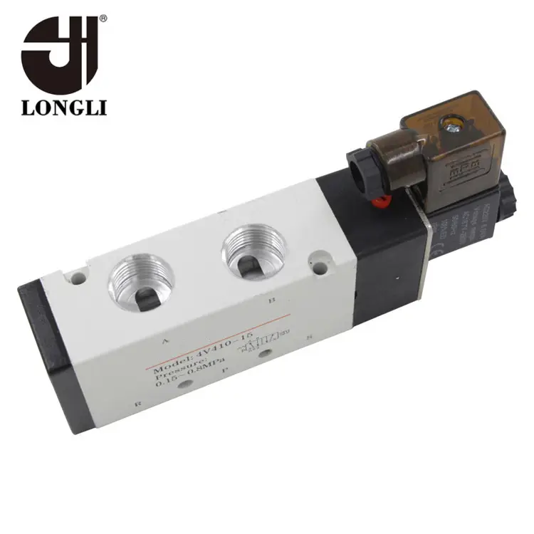 Longli ليرة 4V410 جودة عالية الهوائية الكهربائية تعمل الهواء الملف اللولبي صمام عادة مغلقة 220 فولت