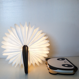 Mars <span class=keywords><strong>expo</strong></span> pliant led promotion cadeau mini en bois livre lampe - Product Image 4