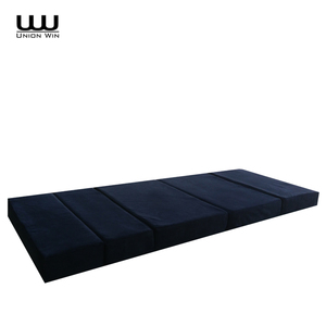 Sofá Cama Plegable de 5 Pliegues, Estilo Tradicional, Tapizado en Terciopelo Azul Marino, con Espuma, para el Hogar, Dormitorio o Uso en Hoteles - Product Image 4
