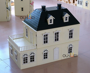 Populaire Handgemaakte Mooie Poppenhuis Kid Diy Houten Poppenhuis Miniatuur Voor Meubels Beste Wensen Gift QW60008