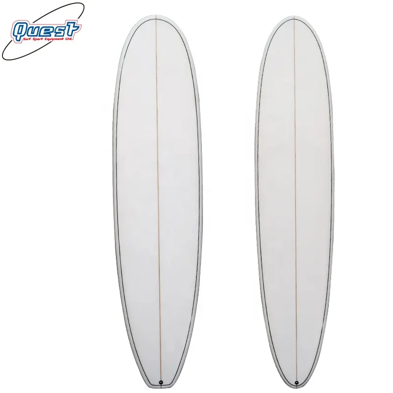 Pu Longboard Planche De Surf Mousse Fibre De Verre Blanc Pour Le Surf