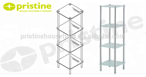ชั้นวางแก้ว4ชั้นสำหรับบ้านห้องน้ำโรงแรม-DIY เฟอร์นิเจอร์ที่เก็บของในบ้านผู้ผลิตไต้หวัน - Product Image 3