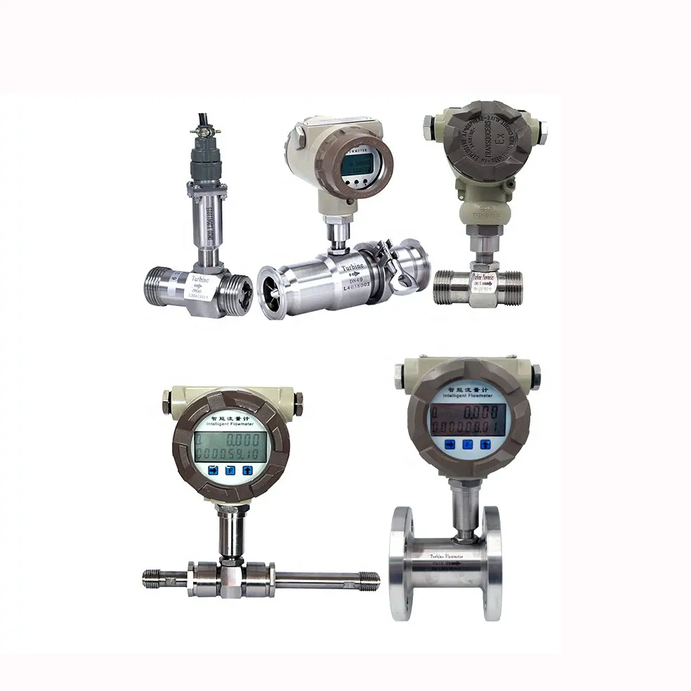 Pulse,RS485,4-20ma output alcohol Turbine Flow Meter , kexlimice oem Oil Flowmeters with SUS304