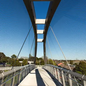 Yüksük Tipi Paslanmaz Çelik Asma Köprü Korkuluk Koruma Halatı Örgü