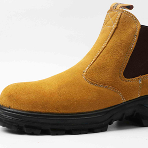 Zapatos de seguridad de gamuza marrón para minería industrial barata para hombre <span class=keywords><strong>Chelsea</strong></span> con punta de acero y Punta compuesta - Product Image 1