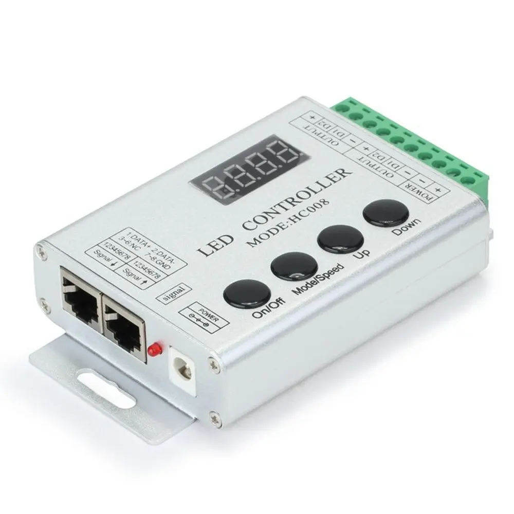 DC12V programmable HC008 rgb led controller RF Remote Control for WS2811 Pixel Led Strip Lights