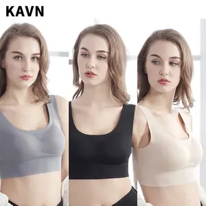 Trung Quốc 3 Màu Sắc 5 Kích Cỡ Cổ Ladies Sexy Liền Mạch Áo Ngực Giải Trí Thoải Mái Không Có Vành Cơ Thể Hình Thành Yoga Ngủ Ahh Áo Ngực