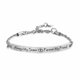 MECYLIFE Catena di Torsione Sempre La Mia Sorella Per Sempre Il Mio Amico Sorella Braccialetto - Product Image 1