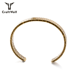 Craft Wolf 2020 Jewelry Mens Women Personalized Gold Jewelry Trendy Designer Stainless Steel Cuff <strong>Bangle</strong> <strong>Bracelet</strong> OEM Factory - Product Image 5