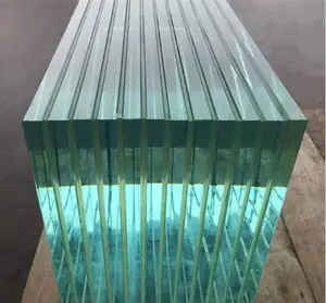 Fábrica personalizada de muebles de diseño de vidrio transparente hojas de vidrio templado con en12150