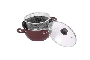 26cm no- palo <span class=keywords><strong>freidora</strong></span> profunda sartén <span class=keywords><strong>con</strong></span> la cesta y la cubierta de vidrio. - Product Image 1
