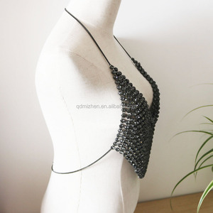 Soutien-gorge en chaîne avec <span class=keywords><strong>gros</strong></span> strass pour femmes, bijou, chaîne de corps, couleur or, sexy, nouveau design, - Product Image 6