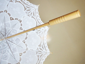 Señoras de la manera del cordón blanco boda hecho a mano - Product Image 6