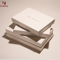 Boîtes carton en papier de luxe avec logo personnalisé, boîtes d'emballage en coton véritable avec lin pur, pour pyjama, vêtements et cosmétiques, 50 pièces