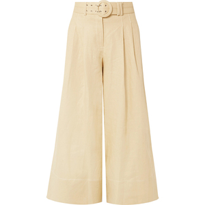 Nuovo Top corto di <span class=keywords><strong>lino</strong></span> a schienale aperto di moda con <span class=keywords><strong>pantaloni</strong></span> larghi Set due pezzi - Product Image 5