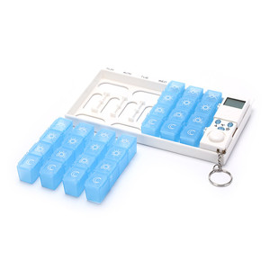 Với Nhắc Nhở Hẹn Giờ LCD Thông Minh Thuốc Dispenser Hàng Tuần Sắp Xếp Gấp Vitamin Hộp Thuốc 28 Tế Bào Hàng Tuần Thông Minh Hộp Thuốc - Product Image 6