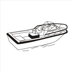 Copertura per <span class=keywords><strong>Barca</strong></span> con Console Centrale da 21 a 23 Piedi, Telo di Protezione in Tela per Imbarcazioni - Product Image 6