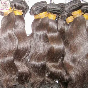 Atacado tendência do cabelo do corpo ondas pacotes cambodian natural marrom raw virgem cabelo trança estreia