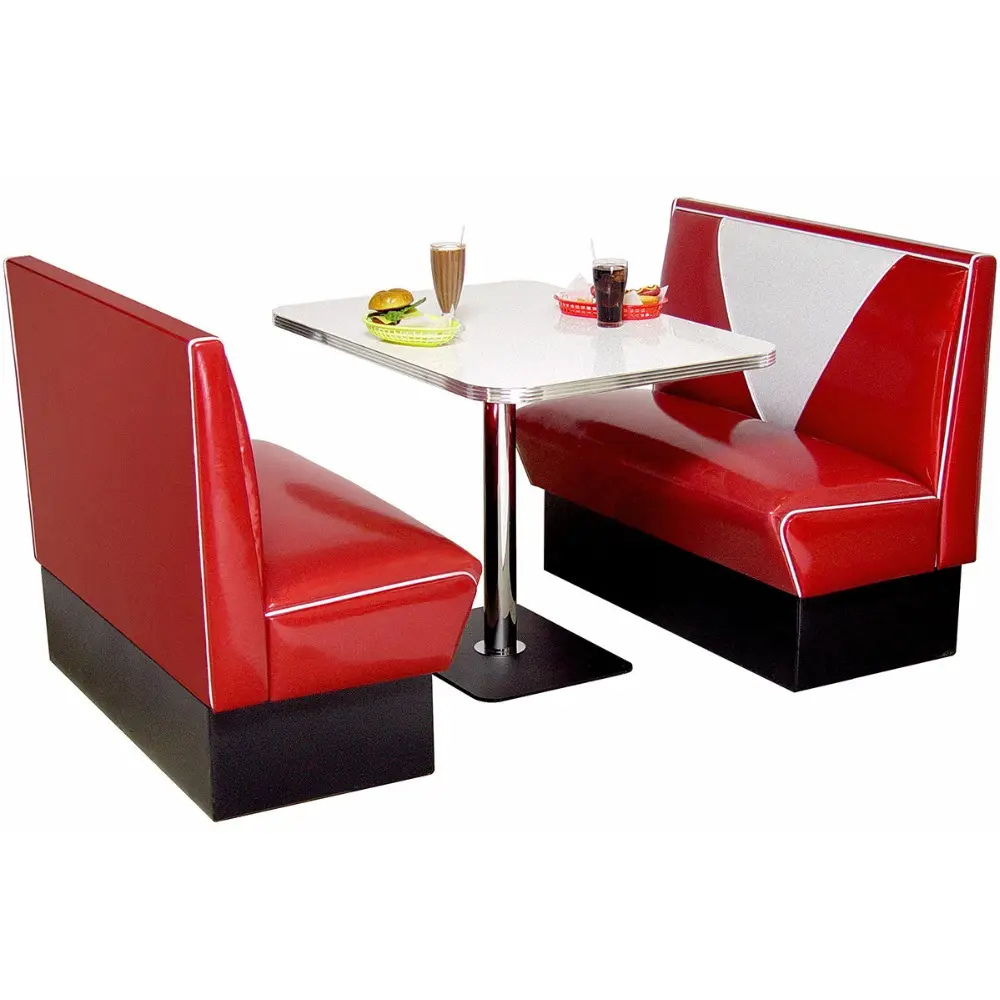 Retro Möbel Diner Booth Hollywood Zweisitzer Set Restaurant Stand Tische