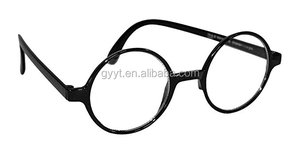 Plastica nera Guidata Occhiali Occhiali Rotondi Cornice Nessuna Lenti per Halloween Costume Party - Product Image 6