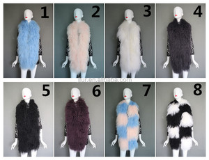 Sciarpa di pelliccia di agnello di nuovo Design alla moda/copricapo per <span class=keywords><strong>spalle</strong></span> graziosa sciarpa di pelliccia di agnello - Product Image 6