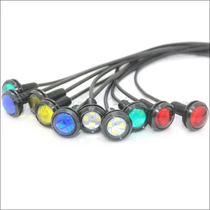 10pcs/lot DIY Car Parking Lights Eagle Eye Led Light 1.8cm 12V 3W Waterproof Eagle Eye LED Daytime Running Lights 6 Colors