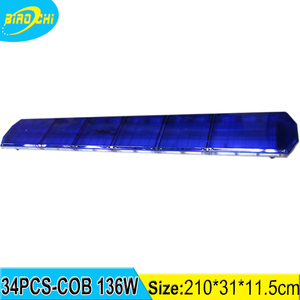 136W/210 CM <span class=keywords><strong>camion</strong></span> toit avertissement lumières étanche super lumineux plein taille bleu COB lumière stroboscopique bar - Product Image 1