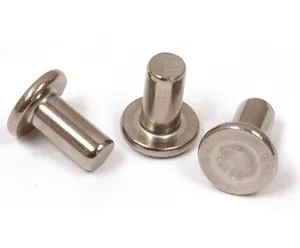 Stainless steel aluminum copper 2mm 2.5mm 3mm 6mm flat head solid rivet with factory price