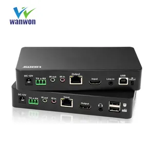 100 M HDMI KVM 扩展器 USB 2.0 和音频输出 100 M HDMI KVM 扩展器 4K @ 30Hz HDBaseT