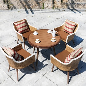 De mimbre al aire libre muebles de ocio Patio jardín <span class=keywords><strong>Bistro</strong></span> silla de mimbre y de mesa - Product Image 1