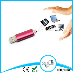8 GB <span class=keywords><strong>USB</strong></span> 3.0 <span class=keywords><strong>OTG</strong></span> unidad flash <span class=keywords><strong>con</strong></span> conector micro <span class=keywords><strong>USB</strong></span> para Android móvil de color rojo - Product Image 2