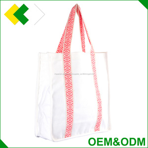 Precio de fábrica de Estilo Coreano lienzo embrague bolsa de lona al por mayor valise reciclable bolsa de la escuela - Product Image 3