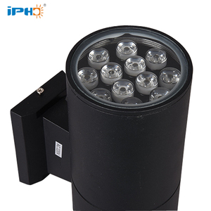 Applique murale extérieure cylindrique LED gris noir 12W, éclairage vers le haut et vers le bas - Product Image 5