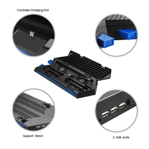 Đa chức năng Theo Chiều Đứng với Quạt Làm Mát, điều khiển Sạc Trạm với <span class=keywords><strong>USB</strong></span> <span class=keywords><strong>HUB</strong></span> cho Sony Playstation 4/<span class=keywords><strong>PS4</strong></span> <span class=keywords><strong>slim</strong></span>/Pro - Product Image 3