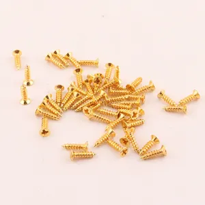 Tornillos pequeños de cabeza metálica M4 color dorado para accesorios de caja