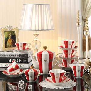 Commercio all'ingrosso 15pcs Europa royal bone china classico caffè e tè set con il contenitore di regalo - Product Image 6