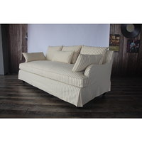 Chaise de canapé de salon de loisirs en bois à trois places avec remplissage en éponge pour meubles confortables