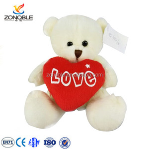Orsacchiotto di <span class=keywords><strong>Peluche</strong></span> Bianco Personalizzato OEM ODM con Decorazione Cupcake a <span class=keywords><strong>Cuore</strong></span> Rosso e Scritta 'Ti Amo' per Regalo di San Valentino - Product Image 4