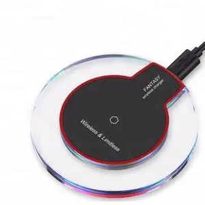 hot products 2024 qi fantasy crystal wireless phone charger led