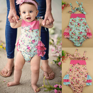 Niños ropa niños mono del bebé del mameluco de la burbuja con la colmena del cordón del punto de polca del mameluco - Product Image 2