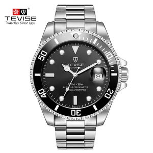 stainless steel mechanical tevise watch men automatic luxury wrist watches