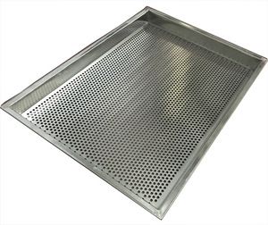 <strong>Small</strong> Cookie Stainless Steel Mesh Perforated Baking Sheet Tray <strong>Pans</strong> - Product Image 3