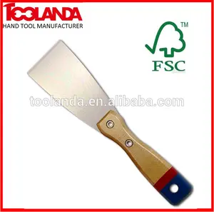 2 pulgadas, flexible 50mm cuchillo de la masilla de alta de acero al carbono azul/color rojo mango de madera